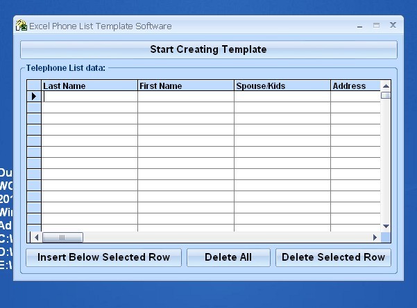 Excel Phone List Template Software 7.0 : MainWindow