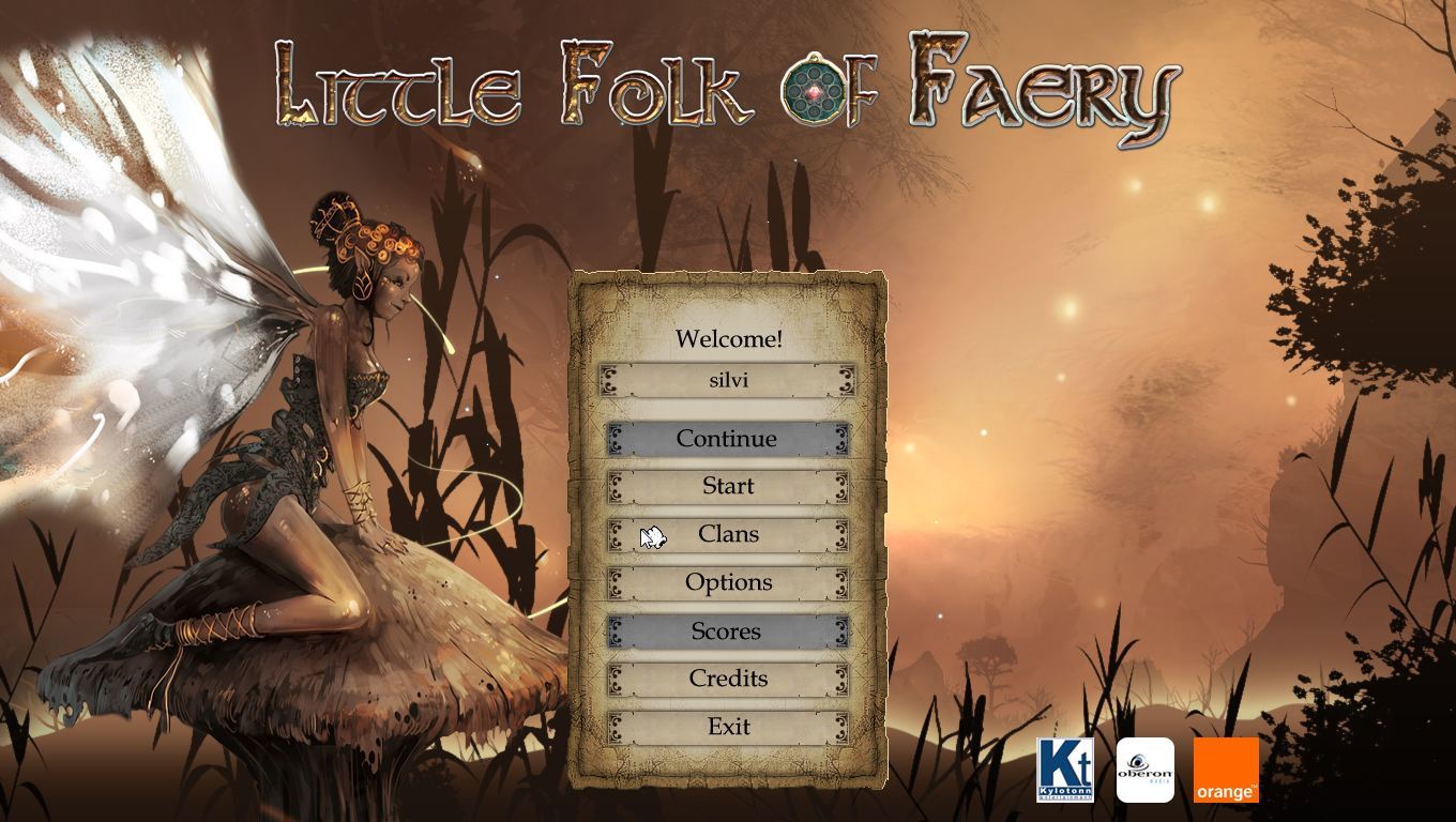 Little Folk Of Faery : Main menu