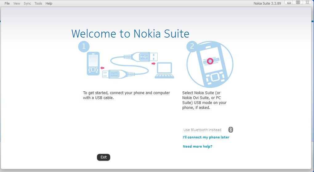 Nokia Ovi Suite : Main window