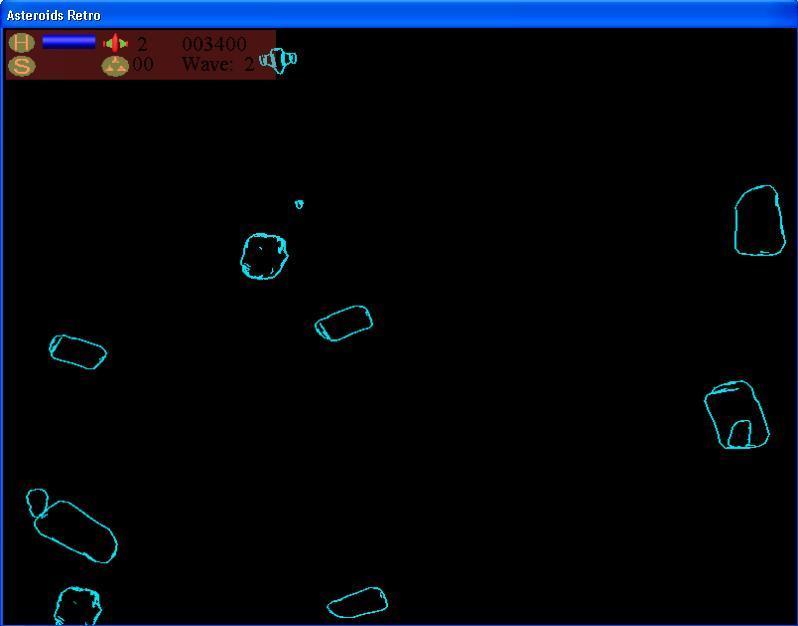 Ultimate Asteroids Arcade Pack 1.2 : Asteroids Retro (user interface)