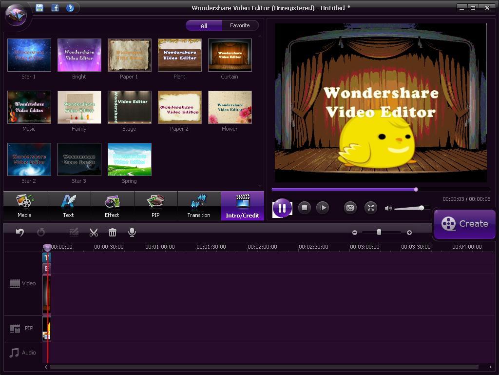 Wondershare Video Editor 3.0 : Video Preview