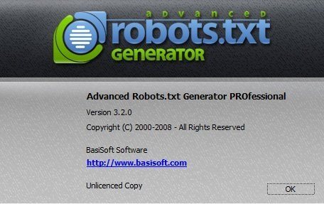 Advanced Robots.txt Generator PROfessional 3.2 : About