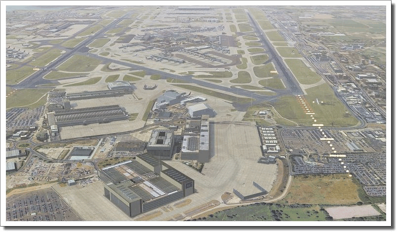 aerosoft's - Mega Airport London Heathrow X 1.1 : The view from above