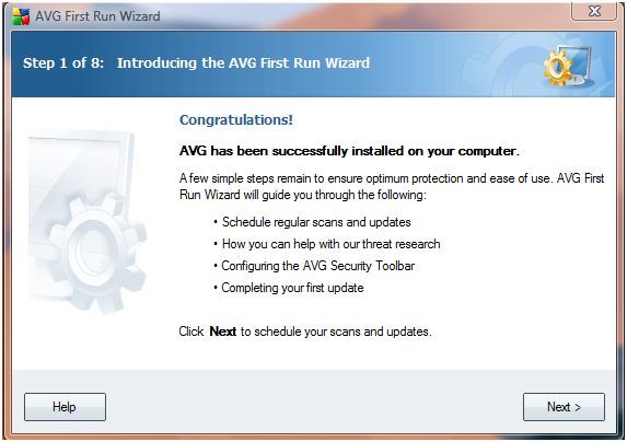 AVG AntiVirus Free 8.5 : Wizard