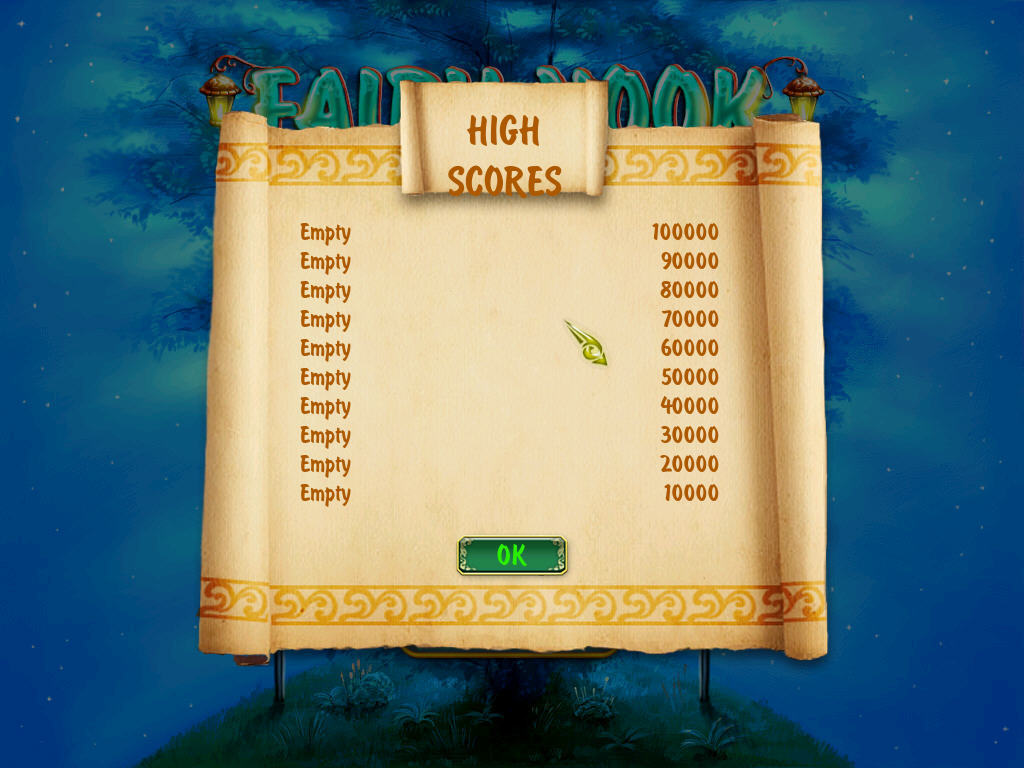 Fairy Nook : High Scores View