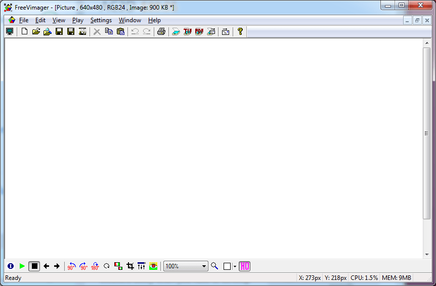 FreeVimager 5.0 : Main window