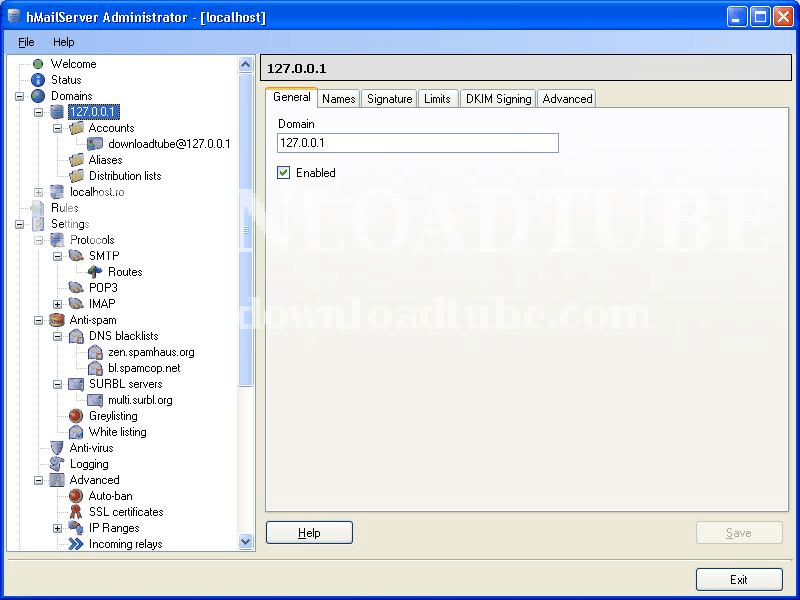 hMailServer 5.3 : Screenshot1