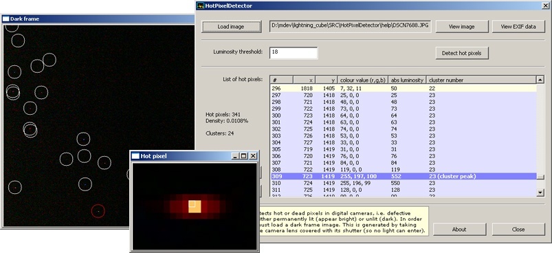 HotPixelDetector 1.0 : Main Window