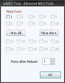 ipMIDI - Ethernet MIDI Port 1.1 : Program view