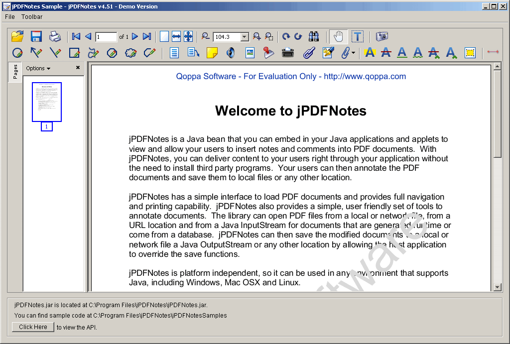 jPDFNotes 4.5 : User interface.
