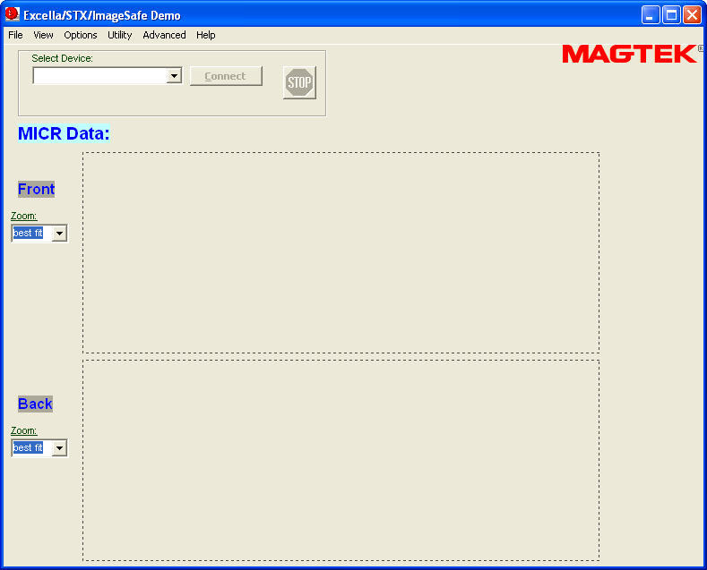 MagTek Excella And Excella STX (TM) 1.0 : Main window