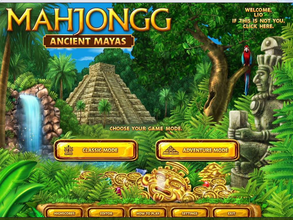 Mahjongg: Ancient Mayas : Main Menu
