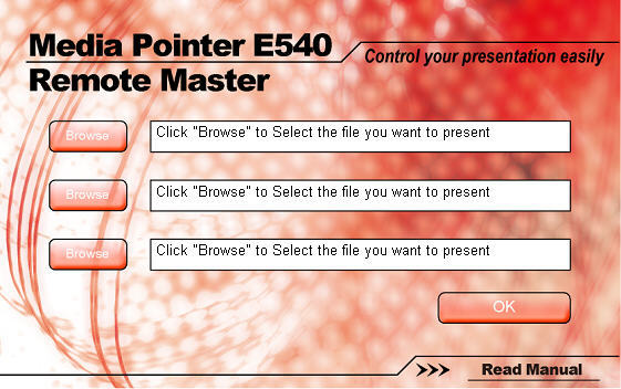 Media Pointer E540 - Remote Master 1.0 : Main window