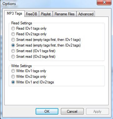 MP3-tag 2.7 : Options