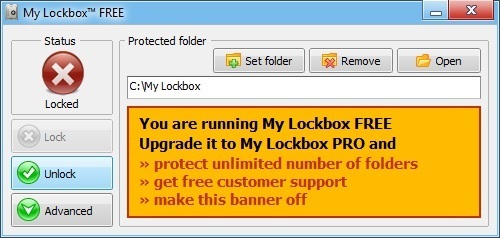 My Lockbox 3.7 : Main Window