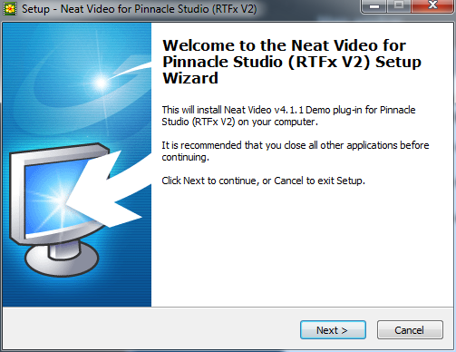 Neat Video plug-in for Pinnacle Studio 4.1 : Main window