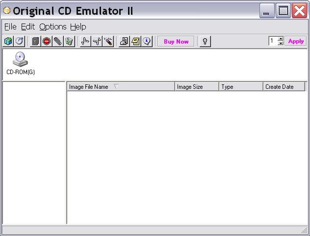 Original CD Emulator Personal Edition 2.4 : Main window
