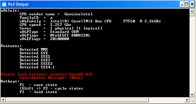 Pcsx2 0.9 : Console