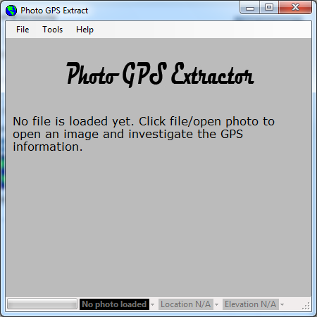 Photo GPS Extract 5.0 beta : Main window