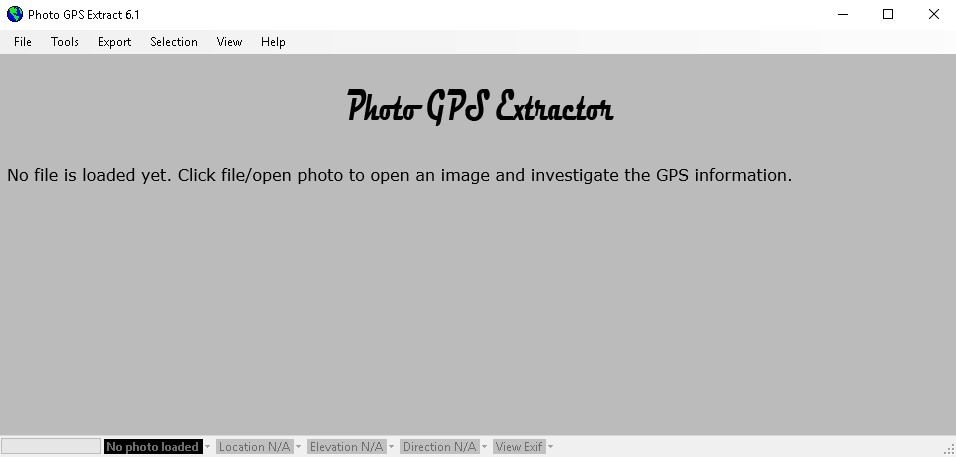 Photo GPS Extract 6.1 : Main window