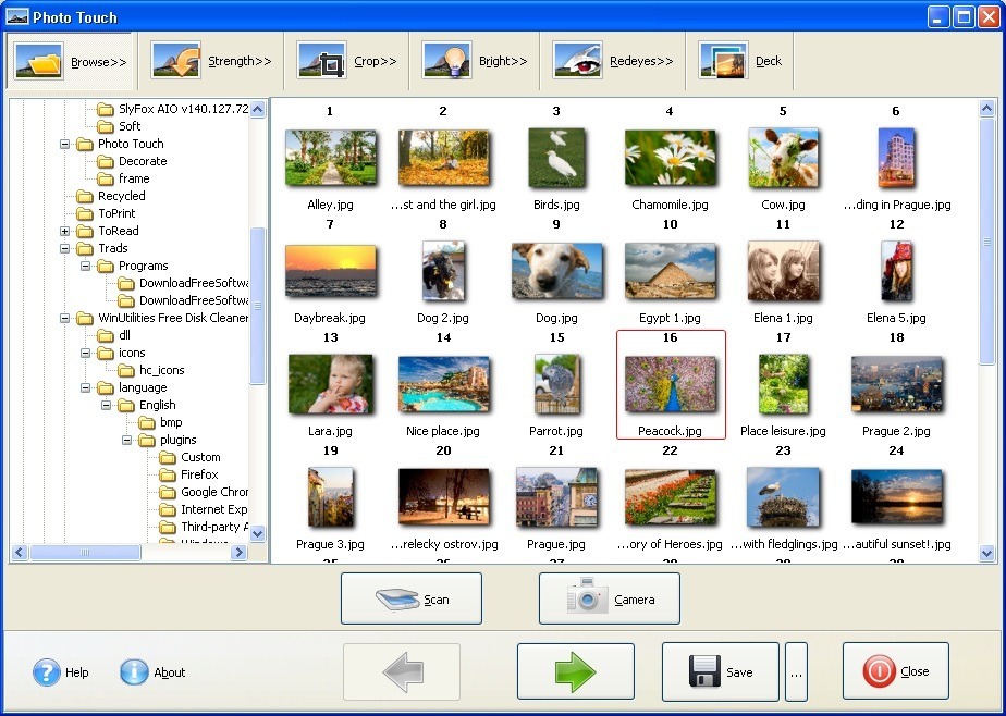 Photo Touch 1.1 : Main Interface