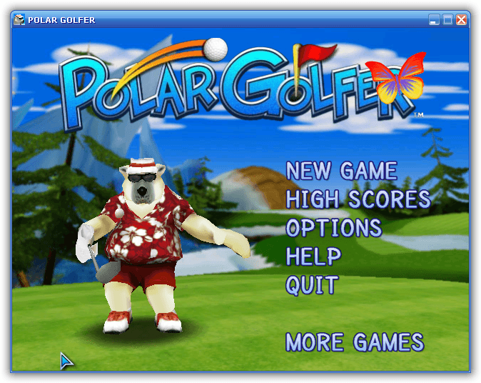 Polar Golfer from WildGames 1.0 : Main menu