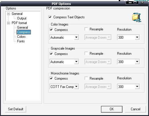PPT to PDF Converter 3.0 : PDF options