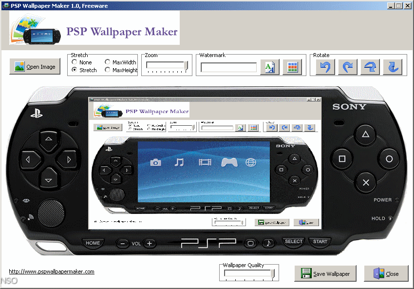 PSP Wallpaper Maker 1.0 : New