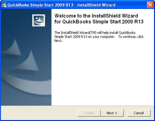 QuickBooks Simple Start 2009 19.0 : Main window