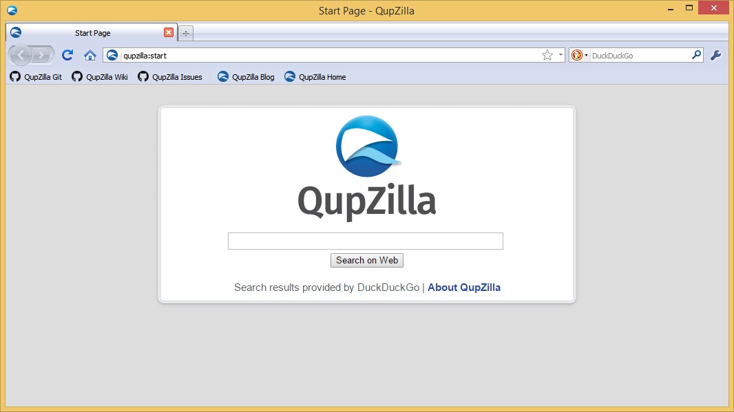 QupZilla 2.0 : Main Screen