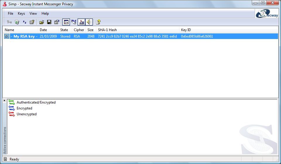 SimpLite-ICQ-AIM : Main program's window.