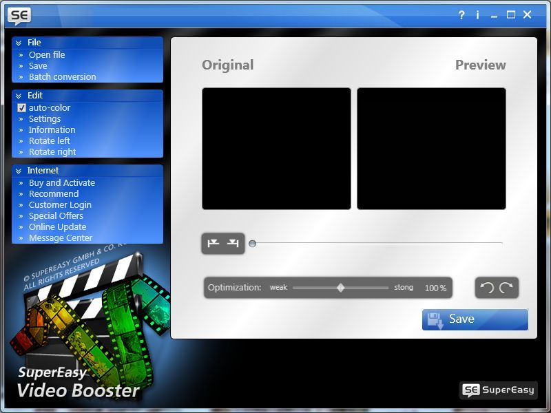 SuperEasy Video Booster : Main interface