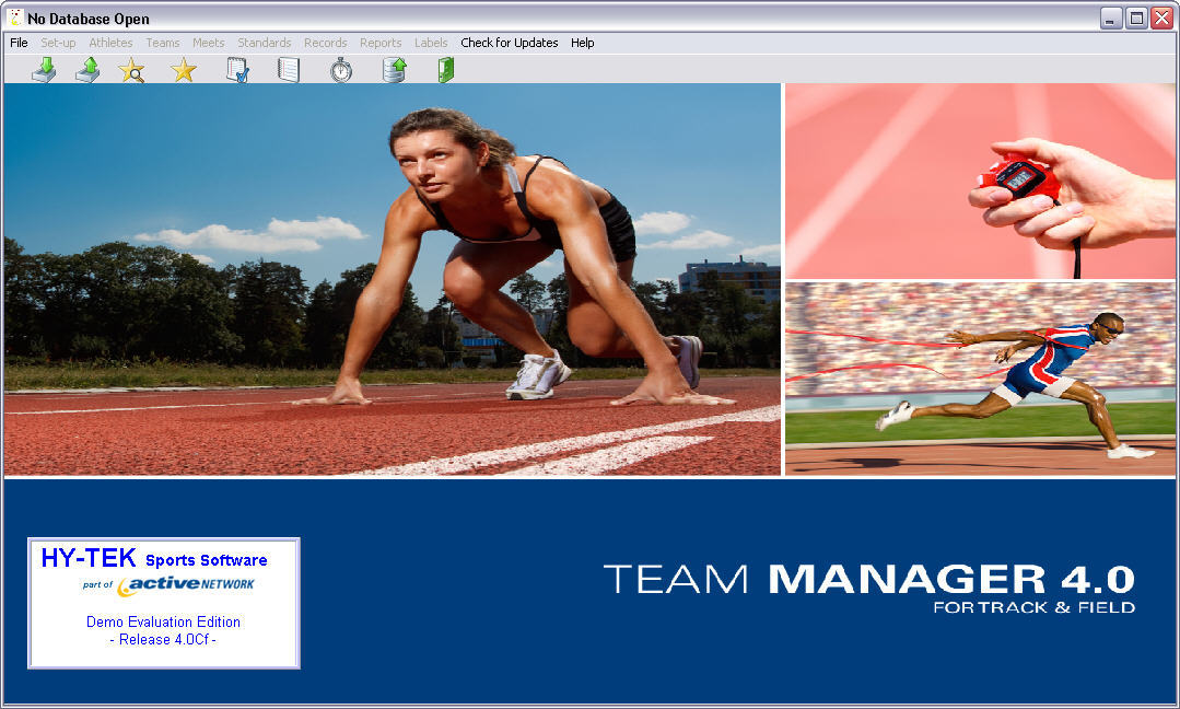 TEAM MANAGER Lite for Track Field 4.0 : Main Window