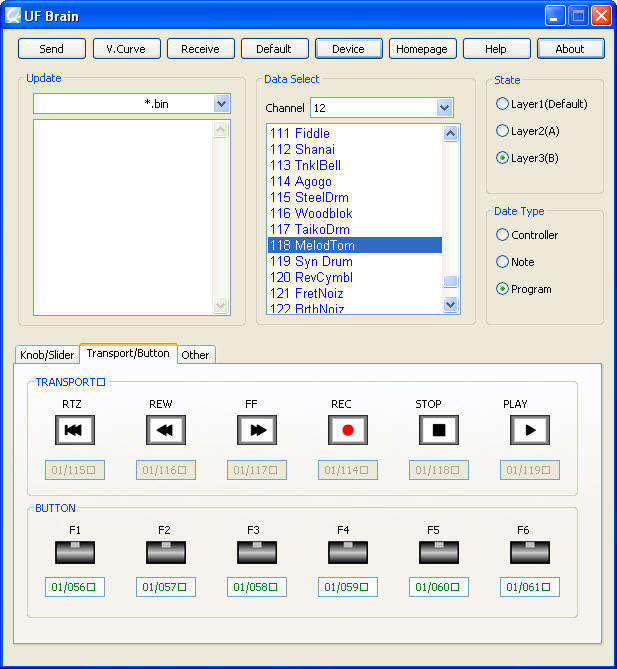 UF Brain 1.0 beta : Main window