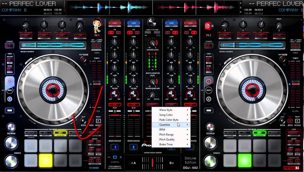 Virtual DJ 8.1 : Advanced track mixing