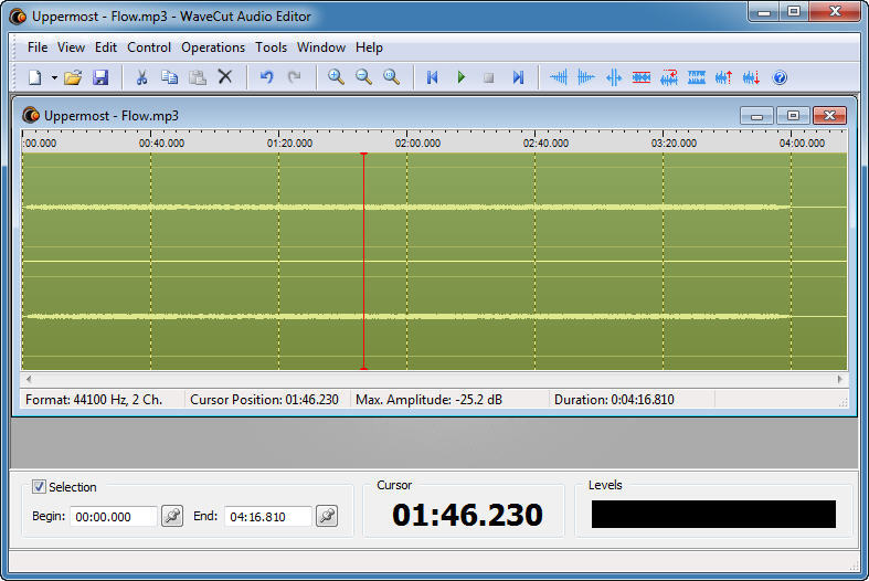 WaveCut Audio Editor 4.1 : Main Interface