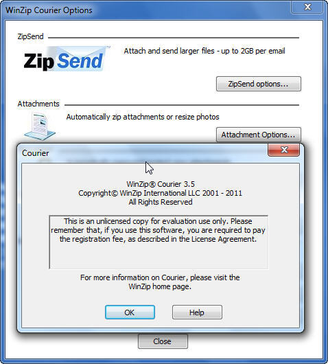 WinZip Courier 3.5 : General View