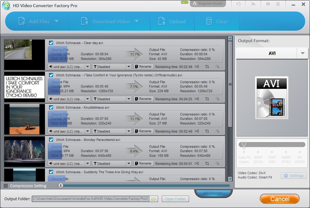 WonderFox HD Video Converter Factory Pro 14.3 : Conversion in Progress