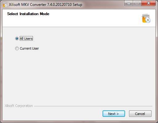 Xilisoft MKV Converter 7.4 : Setup Wizard