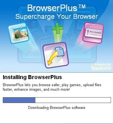 Yahoo! BrowserPlus : Installation window