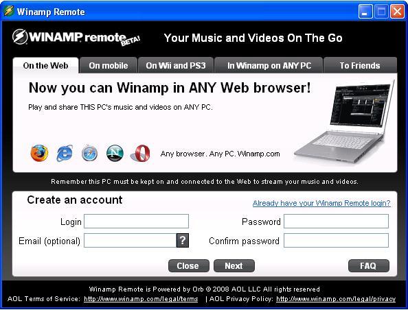 winamp remote playstation download