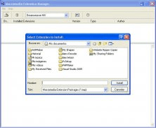 Macromedia Extension Manager