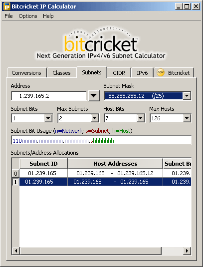 bitcricket ip subnet calculator