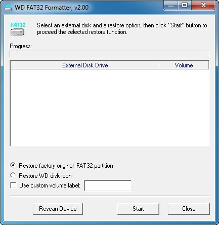 western digital fat32 formatting tool