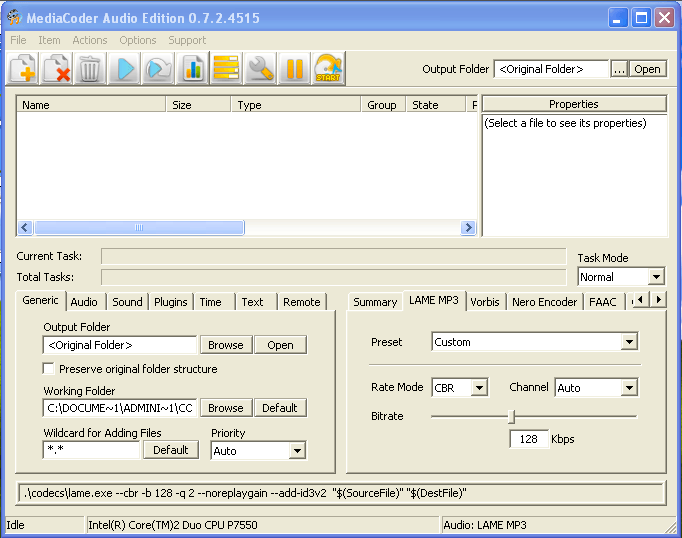 mediacoder x64 output folder to original
