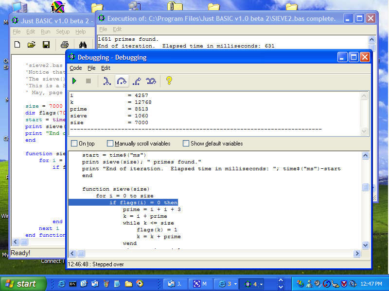 qbasic for windows xp