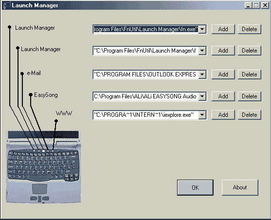 amilo li 2735 launch manager