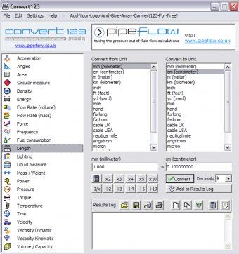 Convert123 Download - This program allows you to convert unit of ...