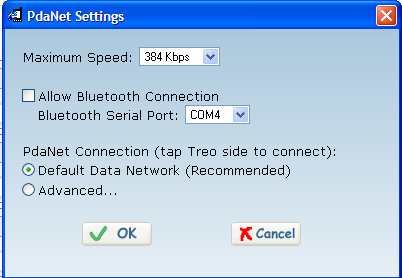 pda net wont stay connected