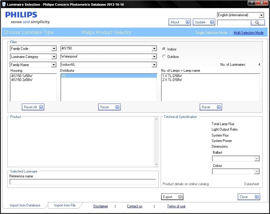 philips product selector plugin for dialux